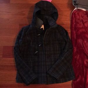 Old Navy plaid winter coat with hood